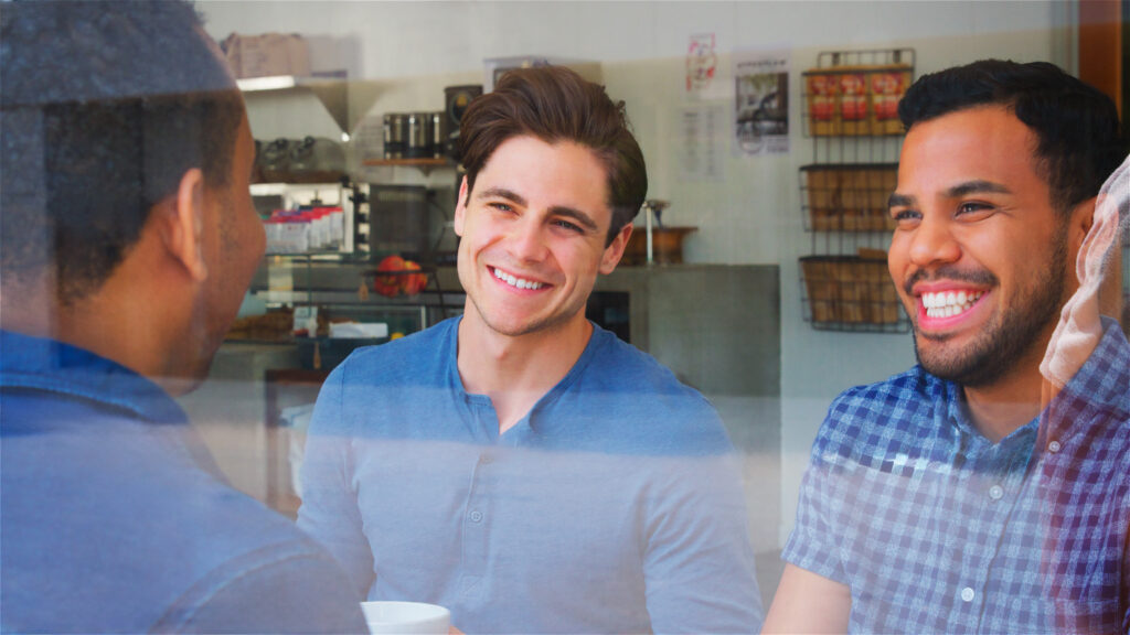 Two customer retention strategists interacting with a client